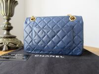 Chanel 224 Mini Reissue Mademoiselle Single Flap in Blue Distressed Calfski