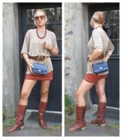 Chanel 224 Mini Reissue Mademoiselle Single Flap in Blue Distressed Calfski