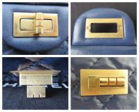 Chanel 224 Mini Reissue Mademoiselle Single Flap in Blue Distressed Calfski