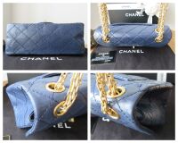 Chanel 224 Mini Reissue Mademoiselle Single Flap in Blue Distressed Calfski