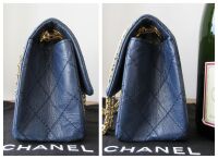 Chanel 224 Mini Reissue Mademoiselle Single Flap in Blue Distressed Calfski
