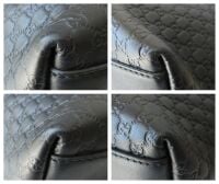Gucci Top Handle Shoulder Tote in Black Microguccissima Leather