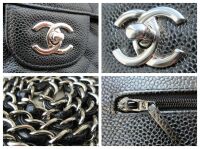 Chanel Timeless Classic 2.55 Large (Jumbo) Double Flap Bag in Black Caviar