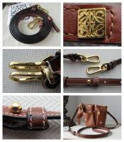 LOEWE Elephant Stars Mini Crossbody Bag in Tan Calfskin Leather