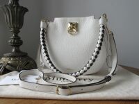 Mulberry Mini Iris Hobo Monochrome in White Heavy Grain