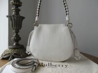 Mulberry Mini Iris Hobo Monochrome in White Heavy Grain