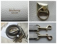Mulberry Mini Iris Hobo Monochrome in White Heavy Grain