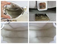 Mulberry Mini Iris Hobo Monochrome in White Heavy Grain