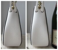 Mulberry Mini Iris Hobo Monochrome in White Heavy Grain