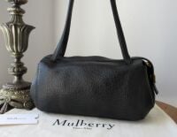 Mulberry Meadow Small Shoulder Bag in Black Natural Grain Leather