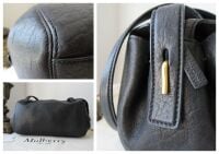 Mulberry Meadow Small Shoulder Bag in Black Natural Grain Leather