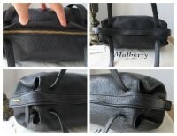 Mulberry Meadow Small Shoulder Bag in Black Natural Grain Leather