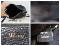 Mulberry Meadow Small Shoulder Bag in Black Natural Grain Leather