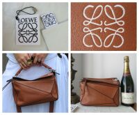 LOEWE Medium Classic Puzzle Bag in Tan Calfskin