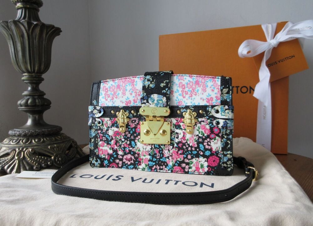 Louis Vuitton Limited Edition Liberty Rose Floral Printed Trunk Shoulder Clutch
