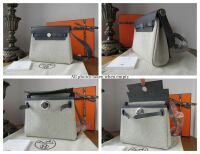 Herm&Atilde;&copy;s Herbag Zip Retourne 20 Mini in &Atilde;cru Ardoise Viking Toile / Black Vac