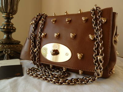 Mulberry Lily Teddy Rivets in Soft Matte Oak Leather - SOLD