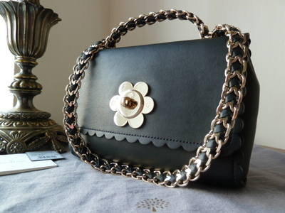 Mulberry Cecily Flower in Black Classic Calf Leather