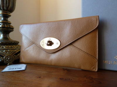 Mulberry Envelope Purse in Deer Brown Glossy Goat Leather