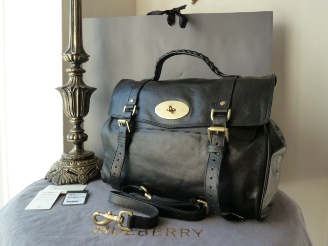 Mulberry Oversized Alexa in Black Buffalo Leather - SOLD