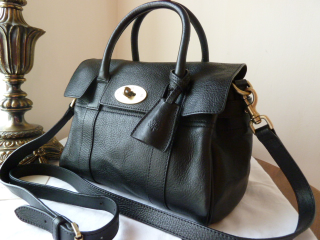 Mulberry Small Bayswater Satchel in Black Natural Leather - SOLD