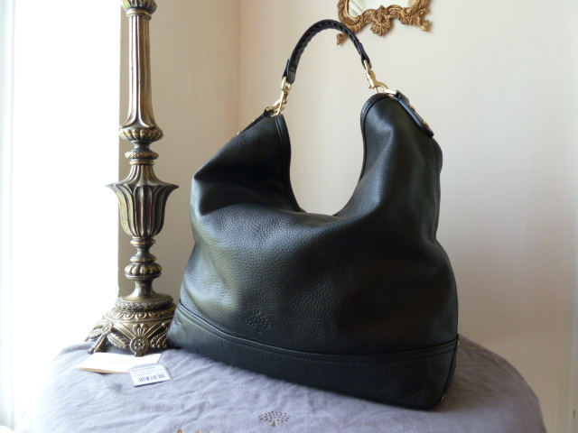 Mulberry Effie Hobo in Black Spongy Pebbled Leather - SOLD