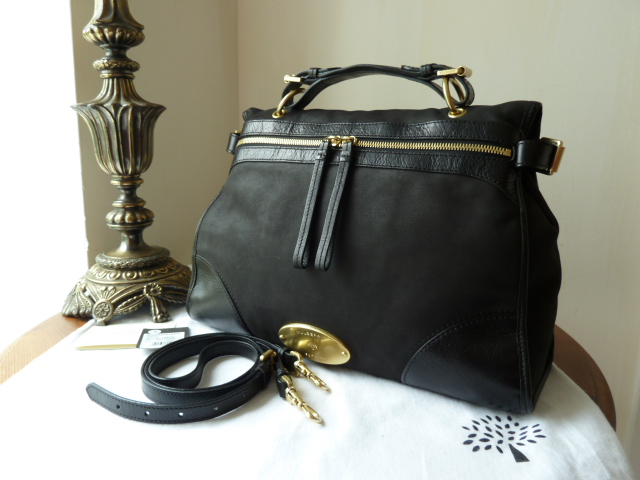 Mulberry Taylor Satchel in Black Smooth Leather - SOLD
