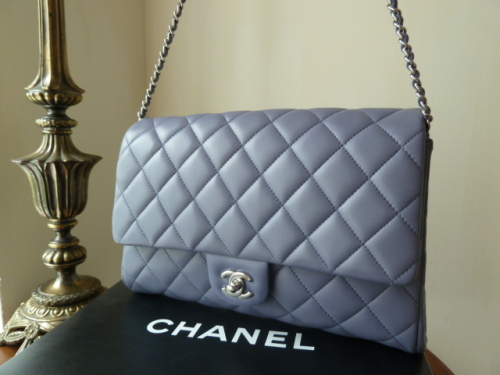 Chanel Large Clutch With Chain (CWC) Flap Bag in Lavender Lambskin with