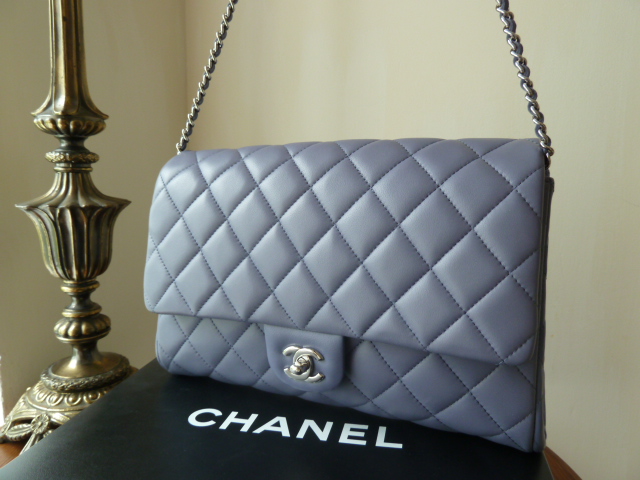 Chanel Large Clutch With Chain (CWC) Flap Bag in Lavender Lambskin with  Silver Hardware - SOLD