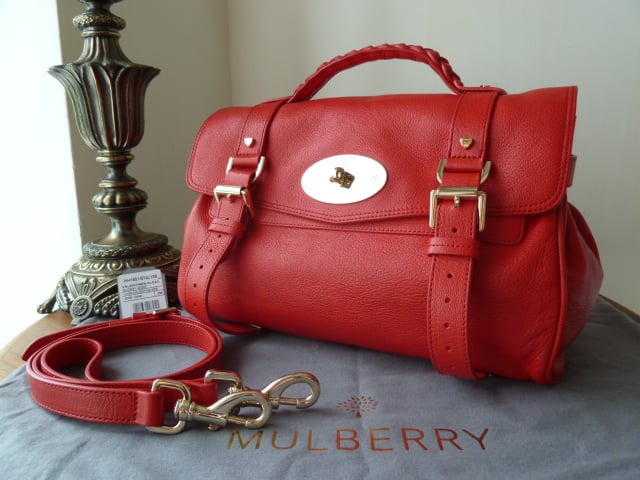 Mulberry Regular Valentine Red Alexa in Glossy Goat Leather - SOLD