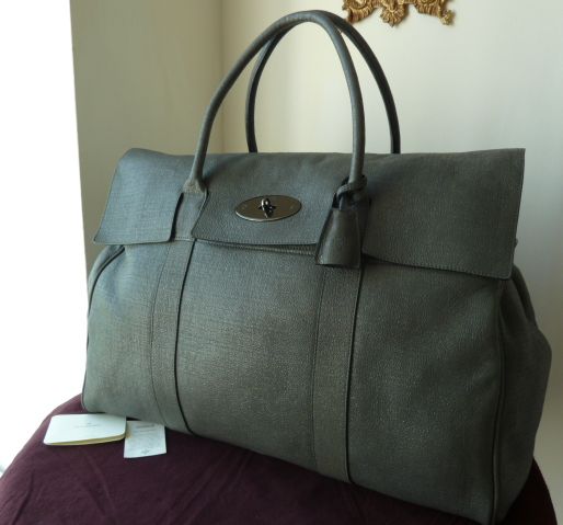 Mulberry Piccadilly Large Travel Bag in Mole Grey Sparkle Tweed Leather - SOLD