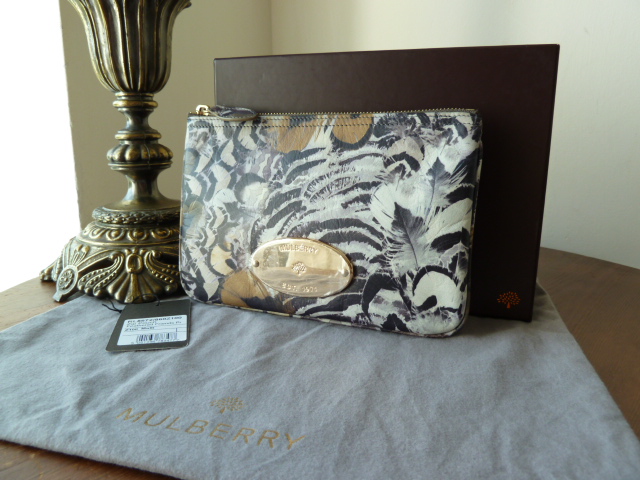 Mulberry Zip Pouch 'Feathered Friends' - SOLD