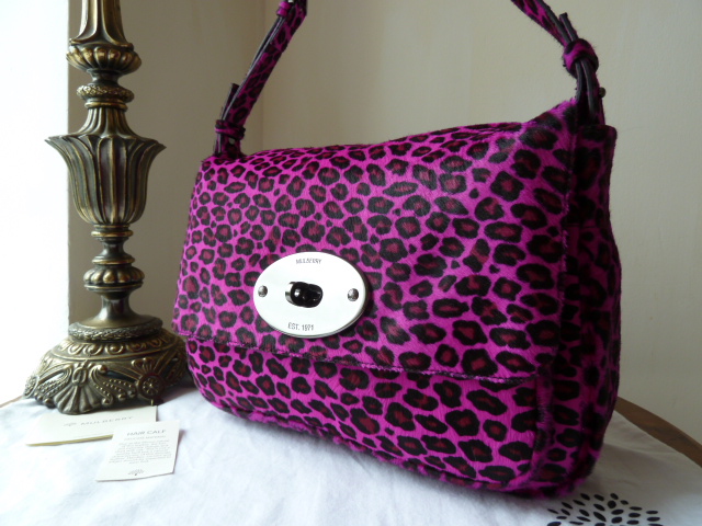 Mulberry Bayswater Shoulder Clutch in Neon Pink Cheetah Haircalf (Sub) - SOLD