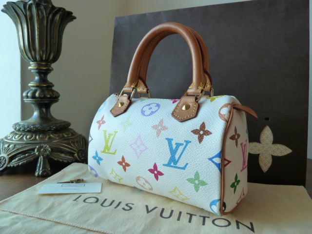 Louis Vuitton Mini HL in White Multicolore (plus padlock & key) - SOLD