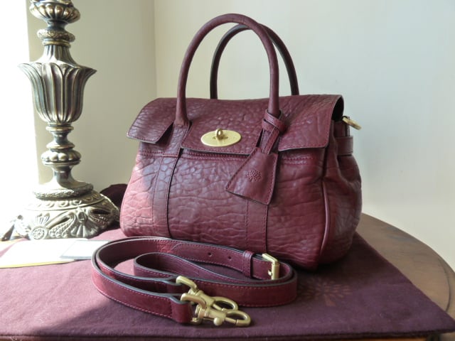 Mulberry Small Bayswater Satchel in Conker Large Grain Nappa Leather