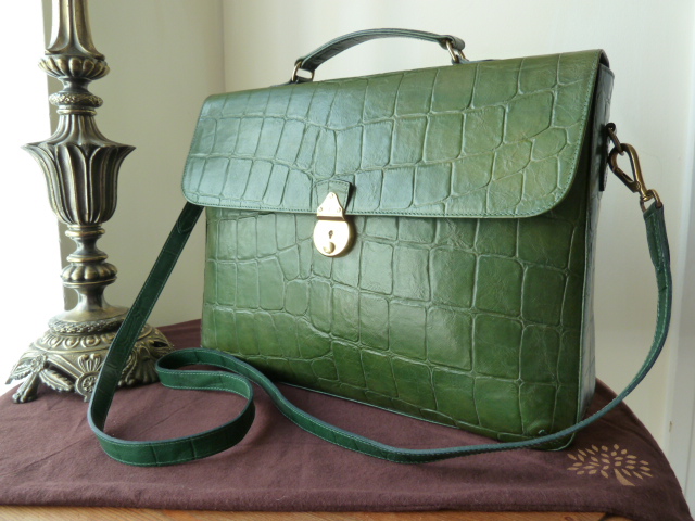Mulberry Briefcase in Green Congo Leather - SOLD