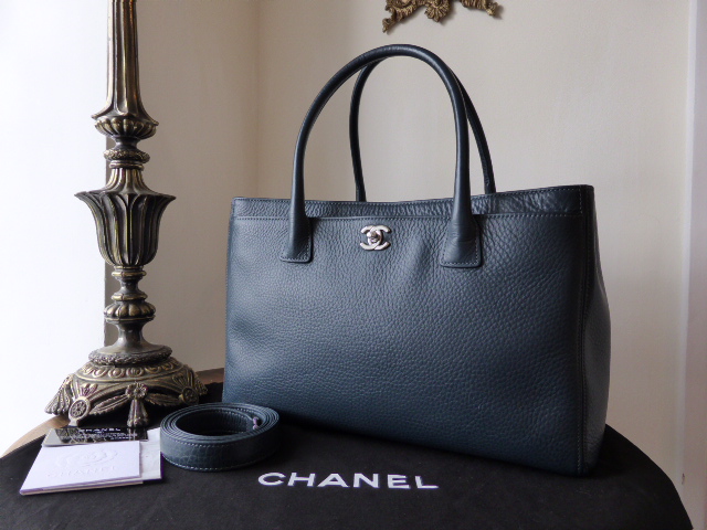 Chanel Cerf Executive Tote in Petrol Blue Calfskin - SOLD