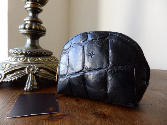 Mulberry Zip Coin Pouch in Black Congo Leather - SOLD