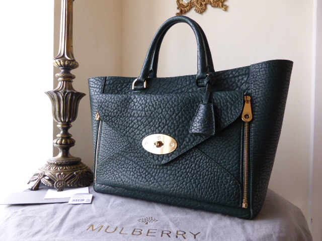 Mulberry Willow Tote in Pheasant Green Shrunken Calf - SOLD