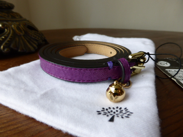 Mulberry Margaret Skinny Belt in Plum with Teapot Charm  - SOLD