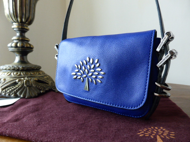 Mulberry Mila Mini Messenger in Electric Blue Soft Matte Leather - SOLD