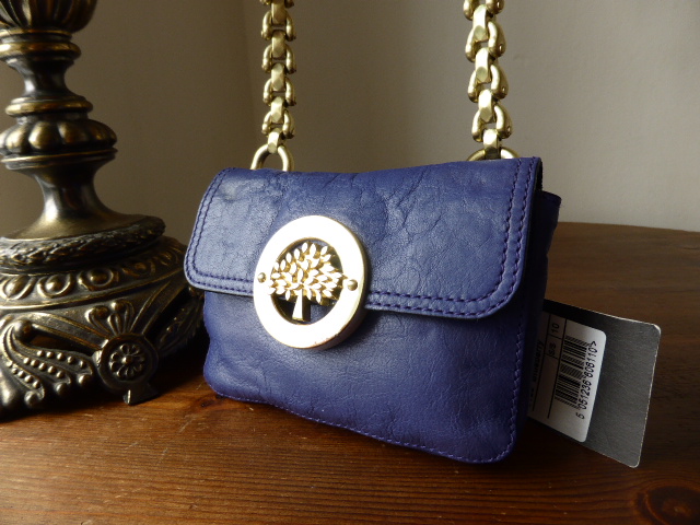 Mulberry Mila Mini Messenger in Electric Blue Soft Matte Leather