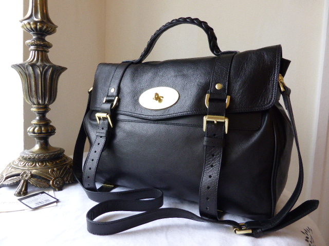 Mulberry Oversized Alexa in Black Buffalo Leather  - SOLD