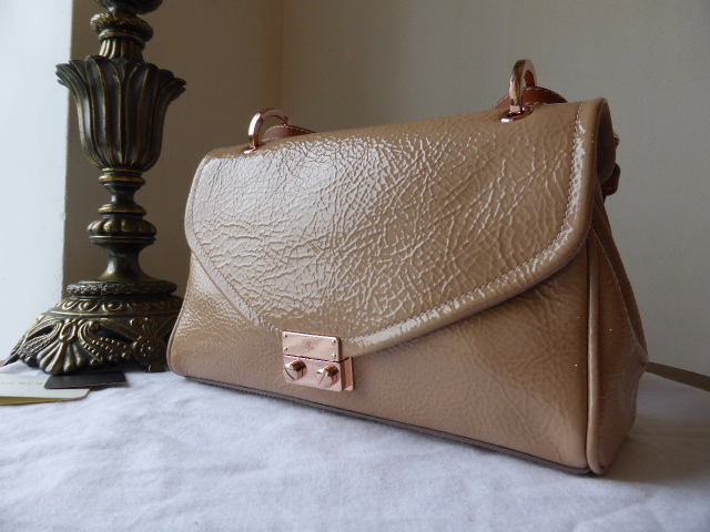 Mulberry Neely Small Shoulder Bag in Nude Spongy Patent Leather - SOLD