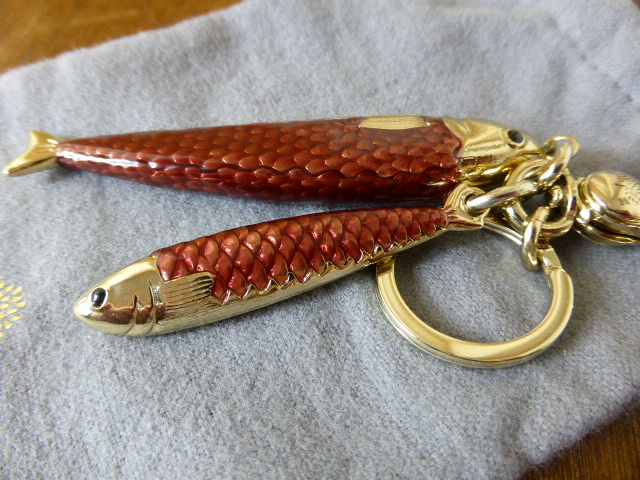 Mulberry Trout Keyring or Bag Charm in Conker  - SOLD