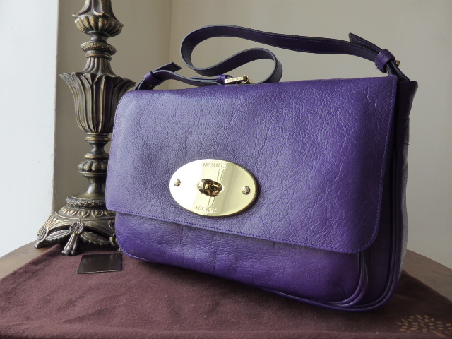 Mulberry Bayswater Shoulder Clutch in Blueberry Glazed Goat  - SOLD