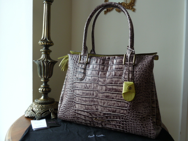 Paul Smith Globe Tote in Crocodile Printed Leather - SOLD