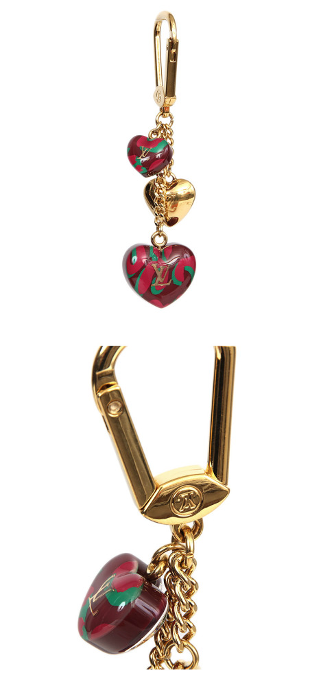 Louis Vuitton Leopard Heart Keychain / Bag Charm - SOLD