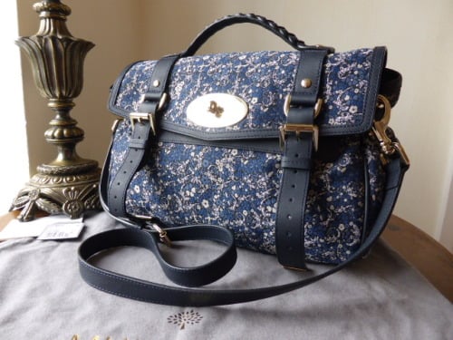 Mulberry Regular Alexa in Slate Blue Soft Buffalo Leather - New