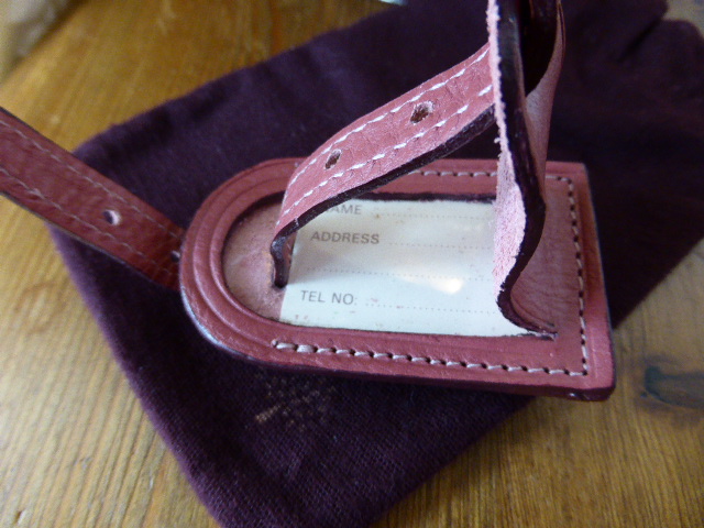 Mulberry Luggage Address Tag in Lavender Darwin Leather - SOLD